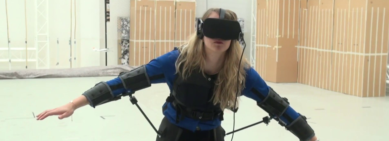 Intuitive and natural control of drone using upper body soft exoskeleton